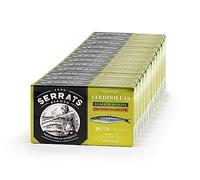 12 unités - SERRATS - Petites Sardines à l'huile d'olive avec paprika d’Espelette (16-20 sardines/boîte)