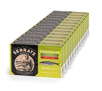12 unités - SERRATS - Petites Sardines à l'huile d'olive piquante (16-20 sardines/boîte)