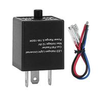 12 V 24 V 3 broches réglable relais de clignotant électronique LED fixe pour clignotant rapide Hyper clignotant Flash danger avertir Hyper Flash pour moto automobile centrale clignotant led moto+cent