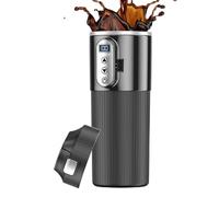 12 V/24 V électrique de voiture - tasse à eau chaude, bouilloire portable pour véhicule | affichage de la température LCD, chauffe-eau électrique 500 ml, bouteille de thé à café, utilisation dans le