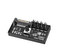 12 V 4 broches pour contrôleur de vitesse PWM pour connecter et contrôler jusqu'à 4 ventilateurs avec bouton de vitesse réglable pour systèmes de refroidissement PC (2 pièces)