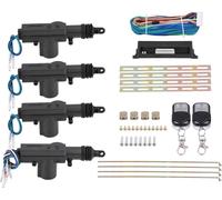 12 V 4 Chariot de porte -Verrouillage électrique /Déverrouillage à distance -Kit 2 Entrée sans clé Automatiquement Système de verrouillage central