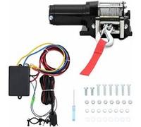 12 V Treuil électrique 1360 KG avec fil et plaque de montage 210230 Noir G