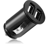 12 W/2.4 A Dual Usb Car Charger 2 Ports Usb Cigarette Lighter Charger Practical And Compact Dual Port For Cars Iphone 15/14/13/12 Samsung Ipad Air Huawei (12v/24v) Black