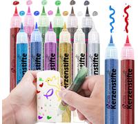 12 Wax Crayons For Candles,10 Ml,For Diy Christening Candles,Christening Candles,Ideal For Decorating And Creating Candles (Glitter Gold Dust)
