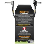 12" - WBC-PRO-Pedal - Câble patch avec fiches Neutrik-Rean TS | 22 AWG - Basse calotte (18pF/pi) - Qualité professionnelle - Base en graphite - Double blindage - Câble de pédale - Fiches