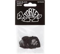 Jim Dunlop Médiators Tortex Pitch Black Jazz III 482P50 0,50 mm sachet de 12
