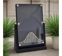 12 x 18 cm Modèle d'expérimentation Galton Board de bureau avec courbe de cloche, démonstration efficace de la loi statistique, améliore l'apprentissage, pour l'enseignement en laboratoire de physique