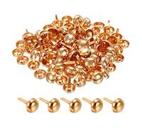 12 x 19 mm mini attaches parisiennes en papier, lot de 100 attaches parisiennes rondes pour travaux manuels, cartes de scrapbooking, bricolage, or rose (couleur : or rose, taille : 8 x 16 mm)