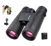 12 x 42 Jumelles puissantes,Jumelles Adultes puissante,avec BAK4 Prism, FMC lentille, Grande oculaire, antibuée et étanche Idéal pour Oiseaux Voyage Observation de Chasse Les Concerts (Noir)