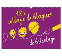 12 x collage de blagues - calendrier de bricolage (Calendrier mural 2026 DIN A3 horizontal), CALVENDO calendrier mensuel