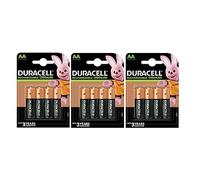 12 x Duracell AA rechargeable 1300 mAh (3 ampoules de 4 batteries) 12 piles rechargeables (HR6/DC1500)