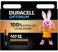 12 x Duracell AAA Optimum (1 blister de 12 batteries) 12 piles (MX2400/MINI STYLO/MICRO)