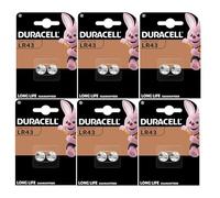 12 x Duracell LR43 (6 ampoules de 2 batteries) 12 piles (186/V12GA)