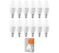 12 X Ledvance Smart + Bougies 4,9W = 40W E14 Mat Blanc Chaud Dimmable App Alexa