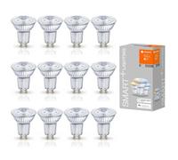 12 X Ledvance Smart +Verre Réflecteur 4,9W = 50W GU10 350lm 2700K-6500K App Wifi