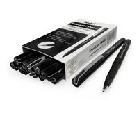 12 X Pentel Jetable Fontaine Stylo - Marbré Noir et Or Baril - Noir