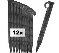 12 X Plastic Ground Nails-Durable And Uv Resistant Ground Anchor For Camping,Garden,Beach-Outdoor Pegs