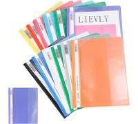 12 X Project Folders,A4 Cardboard Folder,A4 Plastic Pouch,A4 Card Sleeve With Flap And Document Protector For School And Office