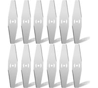 12 x Replacement Blades for Lawnmower Electric Mower Blades Compatible Replacement Blades for Edging Lawn Mower Accessories with Replacement Blade (Silver,12)