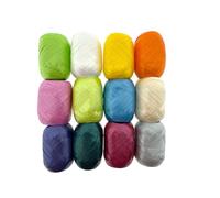 12 x Ruban cadeau - Ensemble de rubans bouclés - 5 mm x 20 m - Ruban cadeau coloré - Polyester - Pour cadeaux, décoration de fête et bricolage