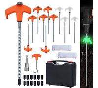 12 X Screw In Tent Pegs, Steel Pegs For Tent 20 Cm, Tent Fixing Pegs, Screw Ground Anchors Accessories For Tent, Hard Ground Tent Pegs For Camping, Travelling