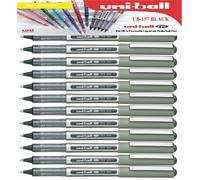 12 x stylos à bille UNIBALL EYE FINE UB 157 ROLLER BILLE 0,7 mm NOIR uni