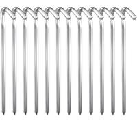 12 X Tent Pegs, 18 Cm Ground Fixing Pegs, Aluminium Alloy For Camping And Outdoors, Picnic, Hiking, Fishing