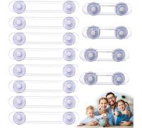 12 X Transparent Plastic Baby Safety Catches For Home Safety Protection