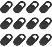 12 x Webcam Covers for Phone, Tablet, Laptops, Webcam and Computer Camera Cover, Privacy Protection (Black)