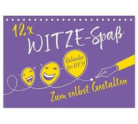 12 x WITZE-Spaß - Bastelkalender (Tischkalender 2026 DIN A5 quer), CALVENDO Monatskalender: Ein Kalender, der über das ganze Jahr für Heiterkeit sorgt.