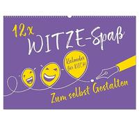 12 x WITZE-Spaß - Bastelkalender (Wandkalender 2026 DIN A2 quer), CALVENDO Monatskalender: Ein Kalender, der über das ganze Jahr für Heiterkeit sorgt.
