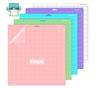 12"x12" Tapis de Découpe Cricut Joy, 5 Pièces Accessoires Antidérapant et Durable 33cm x 33cm
