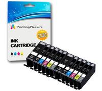 12 XL Compatibles PGI-550XL CLI-551XL Cartouches d'encre pour Canon Pixma iP7150 iP8750 MG6350 MG7150 MG7550 - Noir/Noir Photo/Cyan/Magenta/Jaune/Gris, Grande Capacité