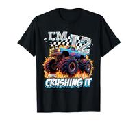 12 Year Old Boys Monster Truck It's My 12th Birthday Party T-Shirt