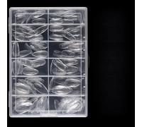 120/140pcs Cercueil Ongles Acrylique Clair avec Faux Ongles 3D Accessoire pour Salon Manucure