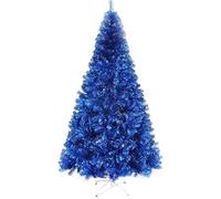120/150/180/210/240cm Arbre De Noël Artificiel Luxueux Bleu avec Support en Métal Grand Arbre De Noël Décoration De La Maison, Blue, 180cm(70.8inches)