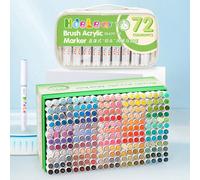 120/72/240 couleurs Marqueur acrylique liquide droit, un ensemble de stylos aquarelle indispensable pour les cours d'art, un pinceau pouvant être utilisé pour le graffiti sur différents matériaux, un
