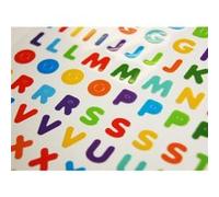 120 Autocollants - Alphabet & Chiffres - Multicolores Multicolore
