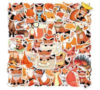 120 Autocollants De Renard Mignons, Autocollants D'Animaux De Dessin Animé, Autocollants Pour Enfants, Autocollants Décoratifs, Autocollants Imperméables, Les Bouteilles D'Eau