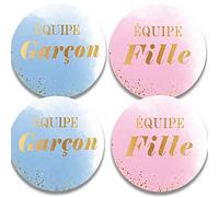 120 Autocollants Gender Reveal Équipe Fille Équipe Garçon,Étiquettes Révélation de Genre Annonce Naissance Baby Shower Decoration,Fille ou Garçon Jeux baby shower Fête Gender Reveal Party Boy or Girl