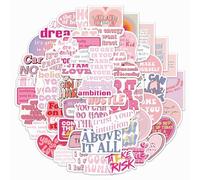 120 Autocollants Motivation Style Nordique avec Phrases Inspirantes en Anglais, Autocollants Imperméables UV pour Valise, Ordinateur Portable, Journal, Cadeau Créatif (Rose)