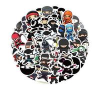 120 Autocollants Ninja, Personnages De Dessins Animés Mignons, Autocorats De Scrapbooking Auto-Adhésifs Drôles, Décoration De Carnet De Skateboard De Guitare Bricolage.