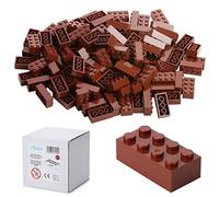 120 Blocs de Construction 4 x 2, compatibles avec Tous Les Autres Fabricants, Disponibles dans de Nombreuses Couleurs - Marron