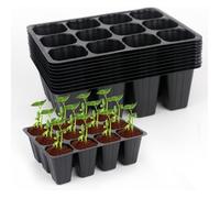 120 cellules plateaux de semis réutilisables mini-serre de propagation bacs de culture serre d'intérieur pépinière en plastique
