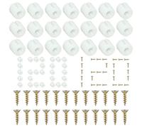 120 Chevilles de Charnière en Plastique, Chevilles D'extension M4 × 10 mm avec vis Insere pour Visser écrous Pré-insérés en Plastiques pour Réparation de Meubles