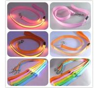 120 cm en nylon Pet Dog Leash LED Brillance LED Veilleur de nuit LED clignotant Pet Supplie G
