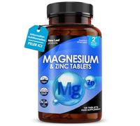 120 Comprimés Magnésium 516 mg, Compléments de Magnésium avec Zinc, Soutient la Fonction Normale des Muscles et des Os, Combat la Fatigue, Haute Concentration, Complément pour Sommeil Facile à Avaler