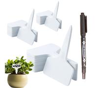 120 étiquettes blanches jardin à planter en plastique + marqueur