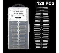 120 Faux Ongles En Acrylique Transparent ¿ Feuilles De Colle Double Face Pour Une Application Facile Du Nail Art